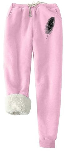 Damen Thermo Leggings Thermostrumpfhosen Für Damen Hosen Thermohose Blickdicht Yogahose Warm Thermoleggins Winterstrumpfhose Damen Gefüttert Kleid Damen Sportleggings Schlafanzughosen(#04 Pink,XXL)
