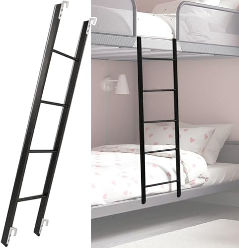 Scaletta per letto a castello universale, in metallo, antiscivolo, per caravan, letto a castello, multifunzione, decorazione di sicurezza, inclinata, compatibile con varie dimensioni