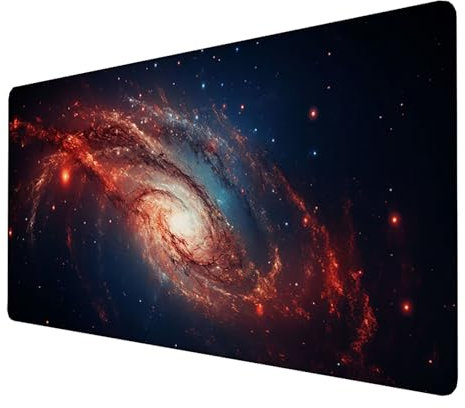Alfombrilla Ratn Gaming, Alfombrilla Ratón, Mouse Pad, Alfombrilla para Computadora con Base de Goma Antideslizante para Ratón con Cable o Inalámbrico PC/Mac (Galaxia) (1500x800x3mm) (Color) 4-D-F