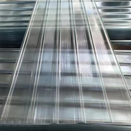 Placa de protección solar corrugada para techos ignífugos, material de construcción transparente (10 unidades, 0,9 x 1 m)