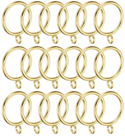PATIKIL 18 Pcs Anillas para Cortinas De 1.3 Pulgadas Tono Dorado