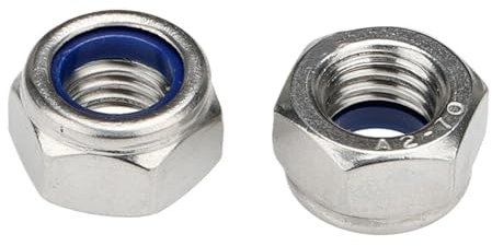 50 Stück/30 Stück/10 Stück M2 M2,5 M3 M4 M5 M6 M8 M10 M12 Edelstahlmutter Kontermutter Kontermutter Sechskantmutter(M10(10PCS))