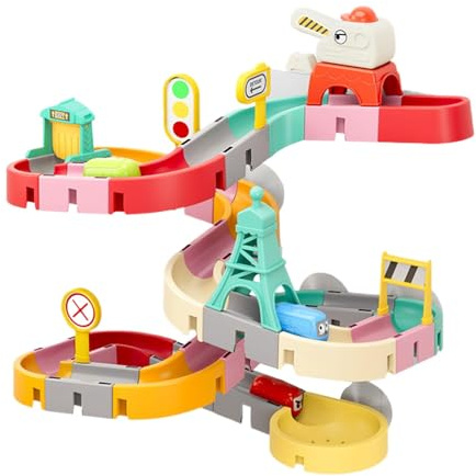 Tewzafiya Spielzeug für Badewannen-Wasserrutsche, Wasserrutschbahn, lustige lustige Babyparty, Saugteppiche, interaktives rutschiges Badespielzeug