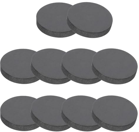 PATIKIL Dischi Di Gomma Solidi, 10 Pezzi Spessori Anti-Vibrazione 30mm Diametro Esterno x 5mm Spessore Guarnizione Rotonda Di Gomma Distanziali Spessori Per Fai Da Te Guarnizioni, Nero