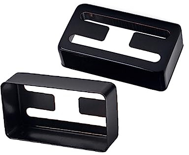 2 Stück Metall H-loch Humbucker Abdeckung für Gitarre Schwarz Gb312a | Selbstgemacht, Feine Verarbeitung, Leicht und Kompakt, Elegantes Zubehör für Gitarren Musikinstrumente