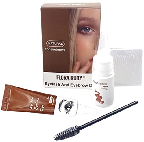 Kit de tinte en crema para cejas y pestañas, kit de tinte para cejas, color bronceado