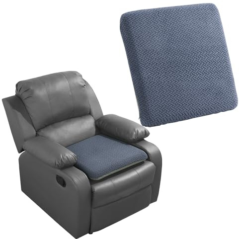 HOMBYS Tufted Furry Recliner Seat Cushion for Elderly Foam Curved Edge Large Square Seat Cushion for Recliner Chair, Floor Pillow, Office Chair, Car, No Pressure on Thighs(Grey, 20 * 18 * 3in)