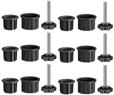 SEWOART Kit Accessoires de Fixation Parasol Bouchons et Vis de Remplacement pour Base de Parasol Terrasse Protection Anti-Vent Plastique pour Prolonger la Durée de Vie