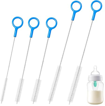 CIDYAUST Metal Straw Cleaner Brush with Nylon Bristles | Works on 20oz 30oz 40oz Stanley Cups, Baby Bottles, Straws and Hummingbird Feeders