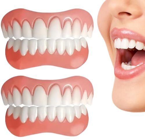 DOKRIN Kit per il restauro della protesi dentaria, include due confezioni di faccette sbiancanti. Sicuro e confortevole, adatto sia per i denti superiori che inferiori, sia per uomini che per donne
