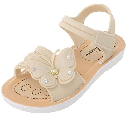 YIzdegg Children's Sandals Girls - Beach Shoes with Flowers Summer Shoes Fashionable Children's Sandals Non-Slip Sandals Barefoot Sandals Outdoor Trekking Children's Shoes Lightweight Girls Shoes