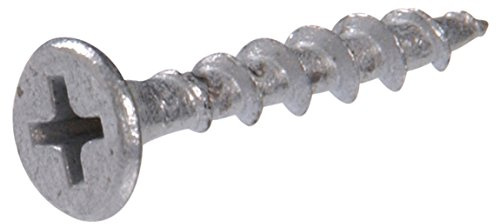 Hillman 40400 Galvanized Deck Screws, #6 x 1 Inch Phillips Drive, Corrosion Resistant Outdoor Wood Screws for Pressure Treated Lumber, ACQ CA CCA Compatible, 100 Pack
