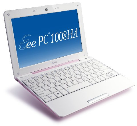 ASUS Eee PC Seashell 1008HA-MU17-PI Netbook rosa de 10.1 pulgadas - 6 horas de duración de la batería (Windows 7 Starter)