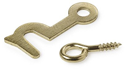 Bulk Hardware BH02302 Paquet de 6 Crochets/œil latéraux électro laiton 25 mm