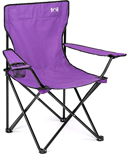 Trail Folding Camping Chair with Cup Holder, Purple