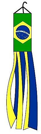AZ FLAG Manche à Air Brésil 150 cm Brésilien Nylon | Usage extérieur Manche à air Brasil coutures renforcées pour usage extérieur