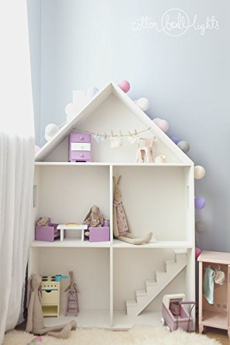 luz Cadena Textil Pelota Guirnalda farolillos nanuszka 20 Bolas Cotton Lights