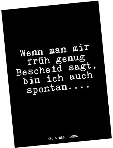 Mr. & Mrs. Panda Postkarte Wenn man mir früh... - Geschenk, Glizer Spruch Sprüche Weisheiten Zitate Lustig Weisheit Worte, Ansichtskarten, Postkarten, Ansichtskarte, Freund, Grußkarte, Spontan