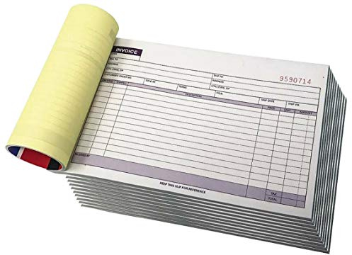 5 Pack Large Sales Order Book Receipt Invoice Duplicate Carbonless 50 Sets 5.5 X 85 - Horizontal