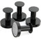 Mavoro Strong Magnetic Hooks for Hanging Coats and Bags. Set of 4 Black Magnet Hooks Heavy Duty Magnets, Neodymium 52 Rare Earth Magnets. Push Pin Style Magnet Hook for Refrigerator, Locker etc