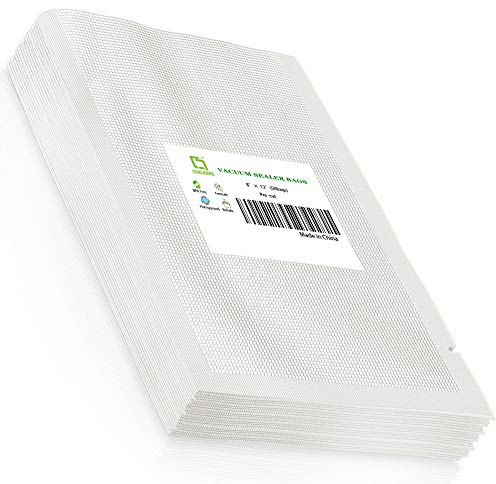 CANLENPK Vakuumierbeutel Goffriert Vakuum Lebensmittel Aufbewahrungsbeutel, Lebensmittelbeutel Vakuumierbar, Sous Vide Lebensmittelsiegelbeutel (20x30CM/8x12 Zoll, 50 Stück)