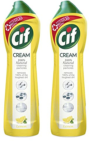 2 x 500ml Lemon Fragrance Cream All Purpose Cleaner Bathroom Kitchen Sink Tiles