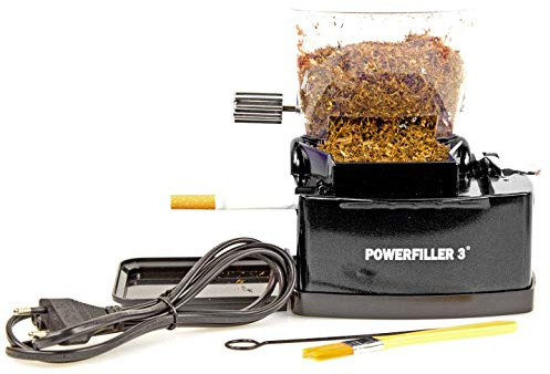 Powerfiller 3 avec Entonnoir XXL | Tubeuse électrique | Machine à Tuber Cigarettes avec Entonnoir | Machine électrique Automatique à Cigarettes Haut de Gamme (Plusieurs Couleurs : Noir)