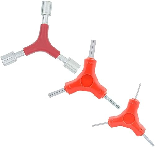 AIYIBEN Fahrradwerkzeug für unterwegs, Y-förmiger Innensechskantmutternsatz 2,5/3/4 / MM 5/6 / 8MM, Y-förmiger Steckschlüssel 8/9 / 10MM. Wird für tägliche Fahrradreparaturwerkzeuge verwendet.