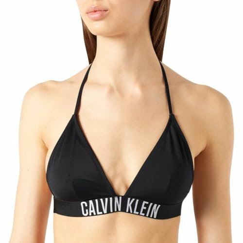 Calvin Klein Damen Bikini Oberteil Triangel Gepolstert, Schwarz (PVH Black), M