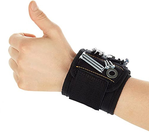 Magnetische Armbänder, Männer Geschenke Magnetarmband Handwerker Magnetisches Handgelenk-Stützband zum Halten von Werkzeug