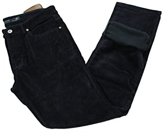 N+1 Pantalone Uomo Velluto Jeans Termico Imbottito Pile Invernale Vita Alta Foderato Elasticizzato 46 48 50 52 54 56 58 60 (as6, Numeric, Numeric_50, Regular, Regular, Nero, 50)