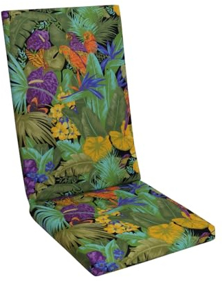 KETTtex Comfort Auflage Hochlehner Papagei I Gartenstuhl Polster 120x50x4cm I KTH2 Sitzauflage weich & strapazierfähig I langlebige Stuhlauflage pflegeleicht I Dessin 8194