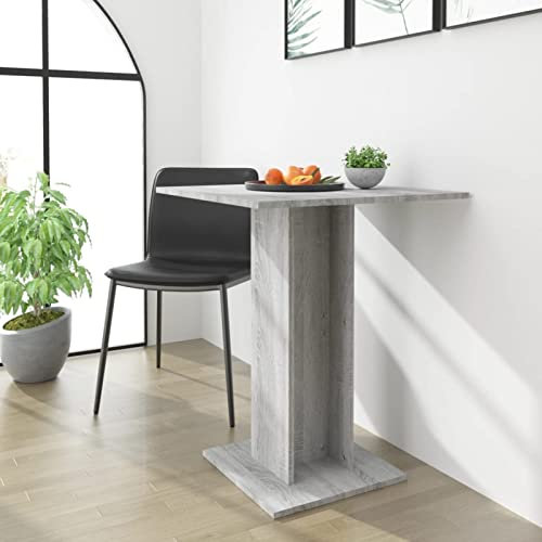 Chusui Bistrotisch, Stehtisch, Balkontisch, Partytisch, Biertisch, Beistelltisch, Bierkasten Tisch, Grau Sonoma 60x60x75 cm Holzwerkstoff