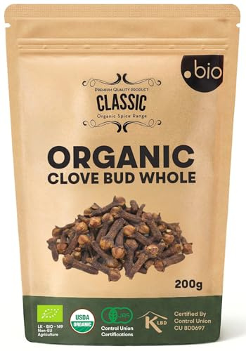 Organic Clove Bud Whole - Whole Cloves Organic for Cooking from Sri Lanka | Organic Spice Shop 7 oz (200g) Eco-Friendly Resealable Bag