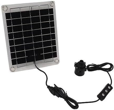 Solar Kit, DC12V 800L / HSolar Submersible with 20W Solar Panel for Solar Fountain, Fish Pond, and Aquarium, Adjustable Water Volume, Low Noise