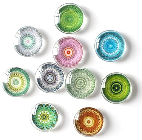 200 Stück Glasnuggets Bunt Gemischte Farbe Glassteine Glassteine Bunt Zum Basteln Muggelsteine Bunt Für DIY Halskette Anhänger Foto Schmuckherstellung (17,35MM)