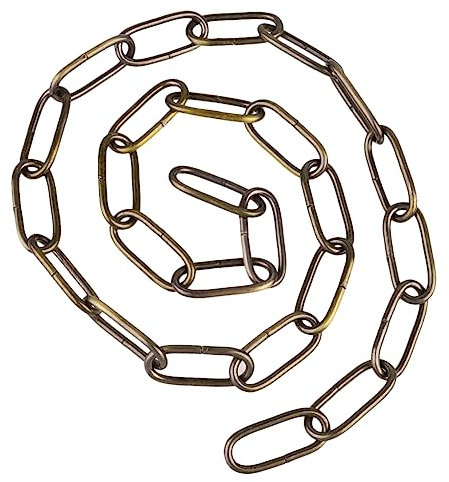 Mikikit 1m Eisenkette Stark Bronze Hängende Lampenkette Tragkraft Bis Einsetzbar Für Leuchtenaufhängung Und Dekoration