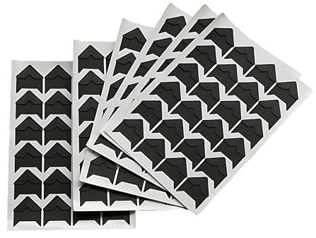 THAYLA 144 Stück/6 Blatt Kraftpapier-Eckenaufkleber, Fotoecken für Sammelalbum, Fotoalbum, Selbstklebende Ecken, Schaben, Basteln