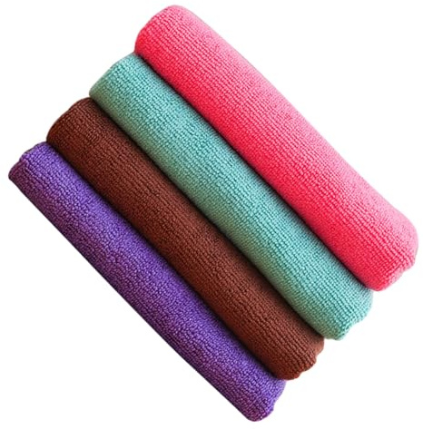 Ciieeo 4pcs Microfiber Cleaning Cloth Highly Absorbent Kitchen Dish Cloths Multi-functional Cleaning Rags for Washing Dishes