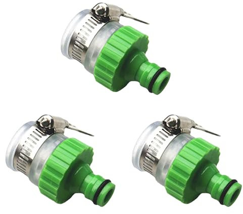 Hayaww 3 Pièces Adaptateur Universel De Robinet pour Tuyau D Arrosage Connecteur De Robinet Rond Adaptateurs De Robinet Universels pour Robinets De 14 À 24 Mm De Diamètre Et Tuyau D'arrosage