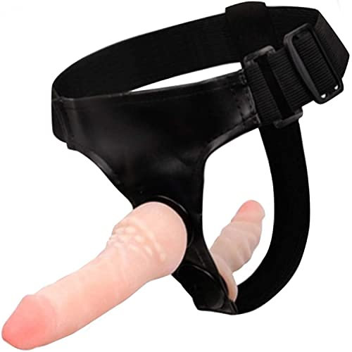 FOPS Strap On per Donne Doppio con 2 Dildo 16cm 4cm e 10cm 3.5cm ABS TPR Impermeabile Strap On per Coppie Lesbica Uomo Regolabile Massimo Piacere Intenso D24-11