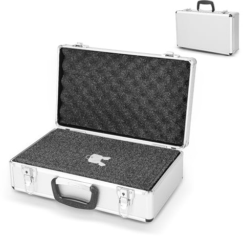 Lockable Aluminium Flight Case with Key, Waterproof Camera Storage Box | Large Flight Case 400×240×125mm, Durable, Portable & Secure, Ideal for Storing and Protecting Camera Equipment
