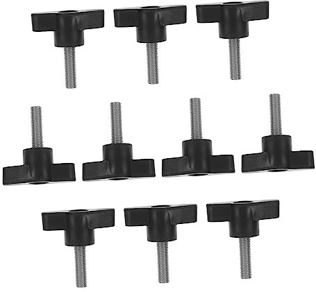 OUNONA 10stücke Teiliges Edelstahl Z-förmige Rändelschrauben Mit Kunststoffkopf Ergonomische Flachkopfschraube Griffschraube Für Mechanische Geräte Leicht Drehbar Korrosionsbeständig