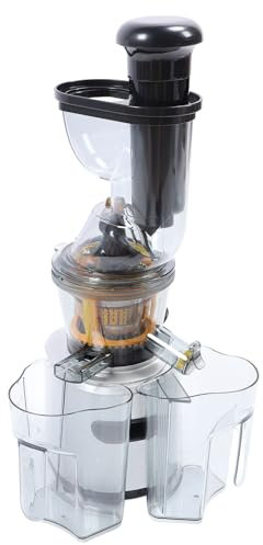 Spremiagrumi a Freddo, 500 W Professionale Spremiagrumi a Masticazione Lenta con Doppio Scivolo di Alimentazione Alta Resa per Succhi Spremiagrumi a Lenta Alimentazione Automatica