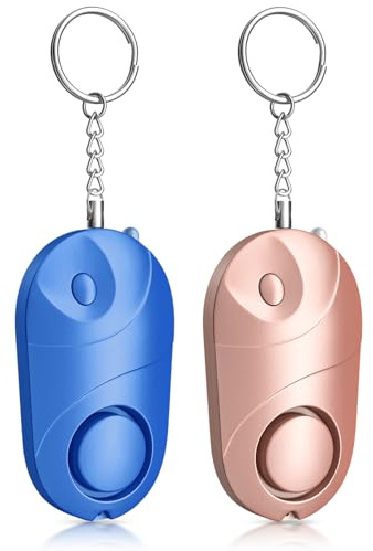 Persönlicher Alarm [2 Pack] Qoosea Safesound Persönlicher Sicherheitsalarm 140 dB mit LED-Licht, Notfall-Selbstverteidigungs-Sicherheitsalarm für Kinder/Frauen/Ältere/Studenten
