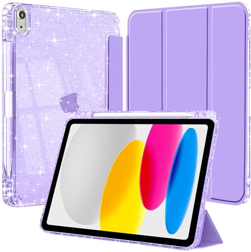 Glitter Custodia per iPad A16 11a/10a Gen 2025 2022 Cover Viola Lilla