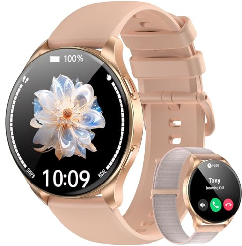 Blackview Montre Connectée Smartwatch Hommes Femmes - Écran AMOLED 1.43, Appels Téléphoniques Directs, Moniteur Fréquence Cardiaque 24/7 et Sommeil, Compatible Android iOS, Montre Sport Étanche IP68