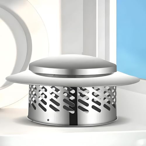 75-400mm Capuchon Cheminée Acier Inoxydable, Chapeau Pluie Et Neige, Couverture D'évent, Pour Mur Extérieur Sortie D'air Frais Tuyau De Toit(160mm)