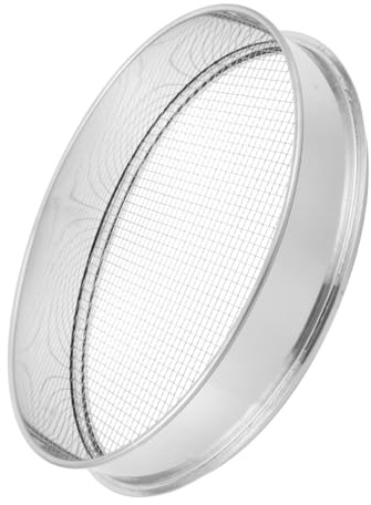 SEWACC Tamis à Terre en Acier Inoxydable 30 CM de Diamètre Tamis de Jardin Multifonction pour Compost Sable et Cailloux Bac de Tamisage Solide et Lavable pour Sol de Jardin et Usage