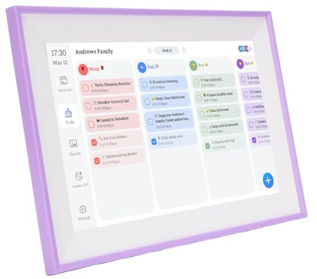 Fafeicy Calendario Digitale Intelligente da 10,1 Pollici, Calendario Elettronico Touch Screen LCD con Sincronizzazione WiFi e Pianificazione Familiare per l'organizzazione di Casa e Ufficio